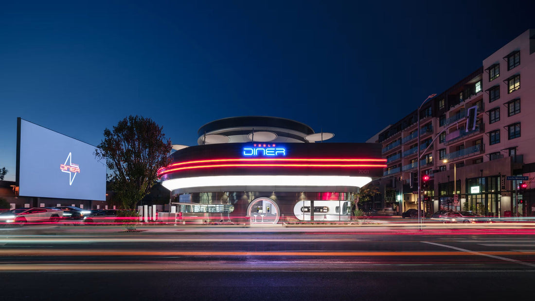 Tesla Diner特斯拉首家超級充電餐廳開幕，餐飲與娛樂結合的沉浸式體驗